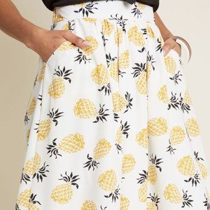 Modcloth Casual Creativity Skirt in Pineapples